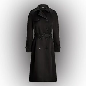 Lauren Ralph Lauren Black Double-Breasted Trench Coat